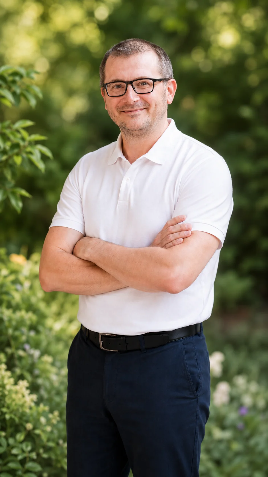 Pavel Knežik v zahradě